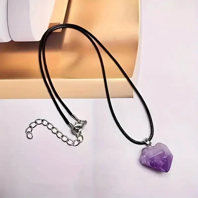Parure Améthyste Naturelle – Collier & Bracelet vibratoire 852 Hz