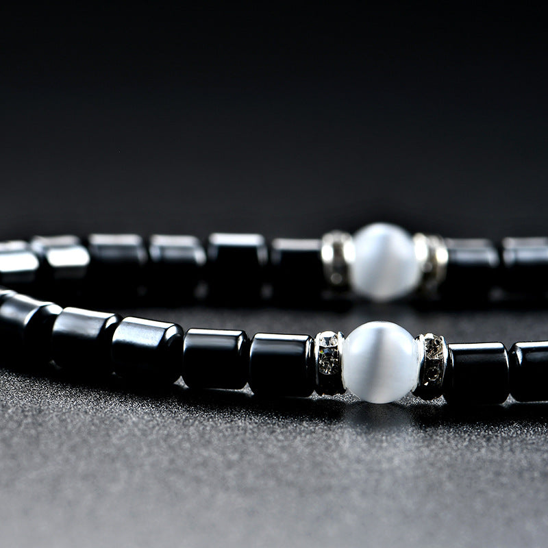 Bijou noir en hématite d’ancrage et d’équilibre