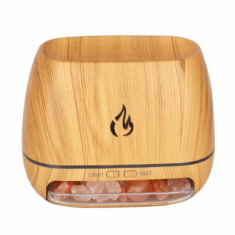Diffuseur Flamme & Sel de l’Himalaya – Humidificateur Aromathérapie Relaxant