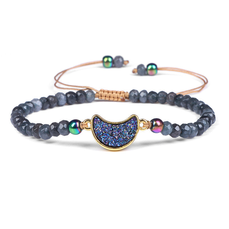 Bracelet Vibratoire 741 Hz – Clarté & Expression – Pierre Bleu Foncé