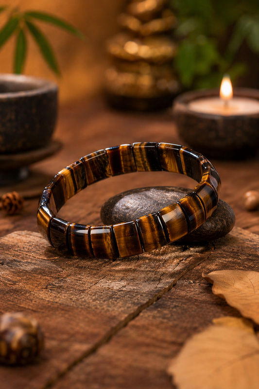 Bracelet Harmonia 417 Hz – Transformation & Passage à l’Action (Œil de Tigre Naturel)