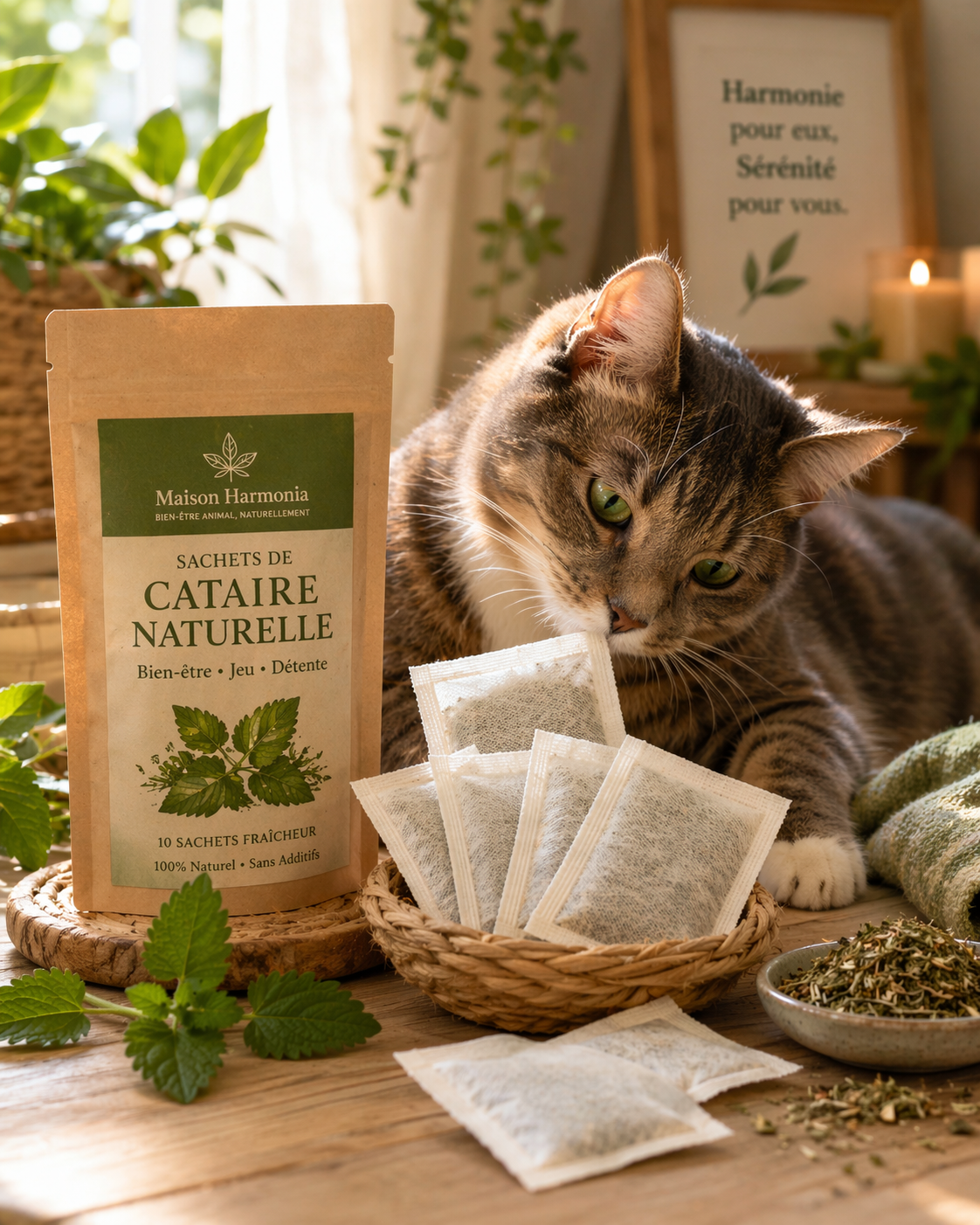 Recharge Bien-Être Félin – Sachets de Cataire Naturelle