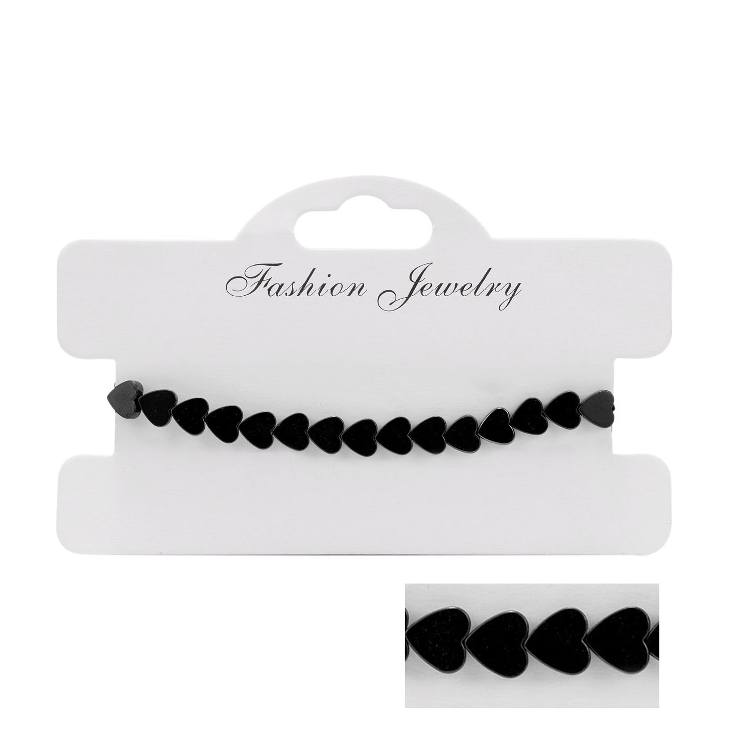 Bracelet cœur en hématite pour ancrage et stabilité