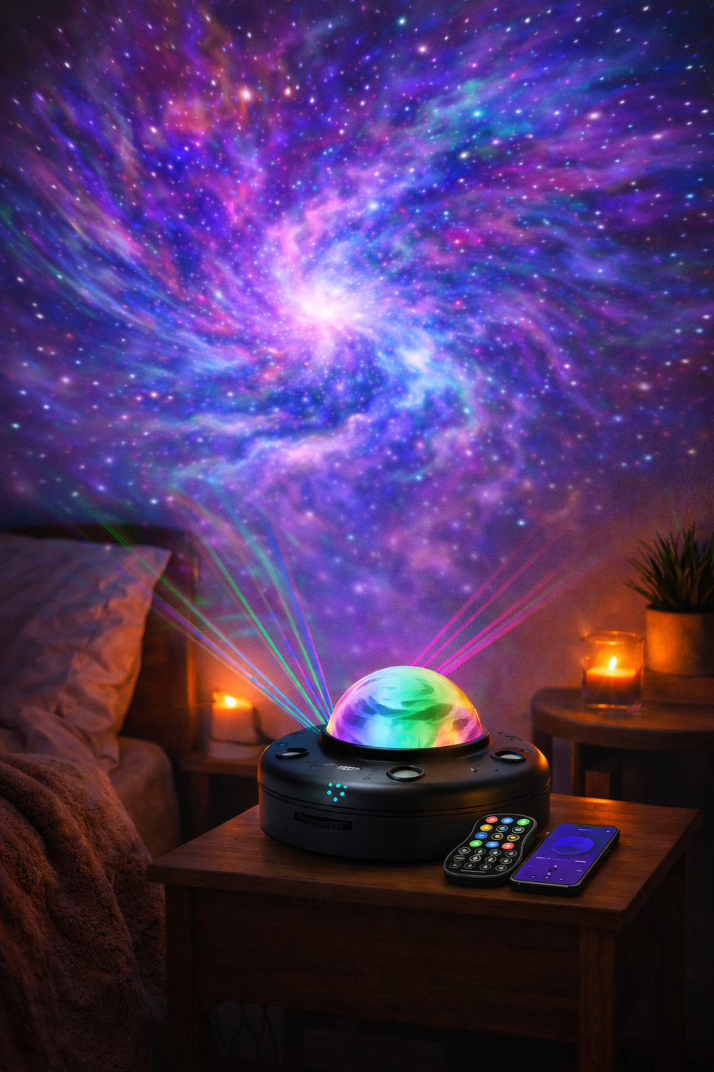 Projecteur galaxie nébuleuse – lampe étoilée relaxante