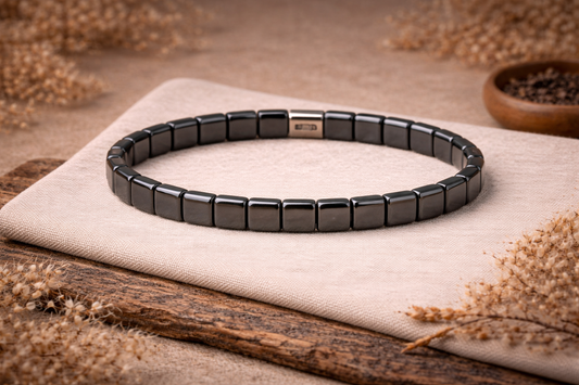 Bracelet d’ancrage en hématite noire pour homme