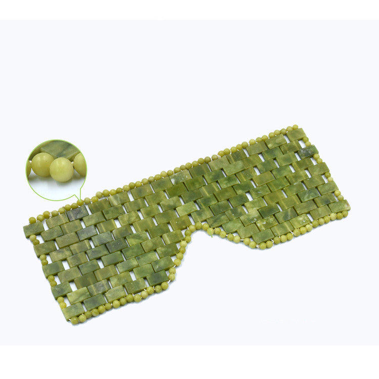 Masque yeux en jade naturel – Relaxation & régénération 285 Hz