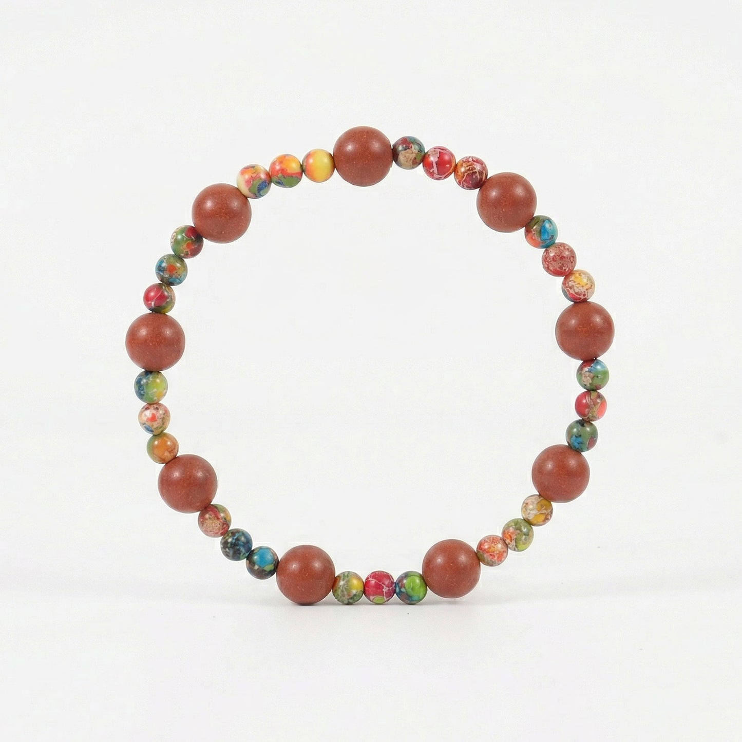 Bracelet bien-être aromatique en bois de santal et pierres naturelles
