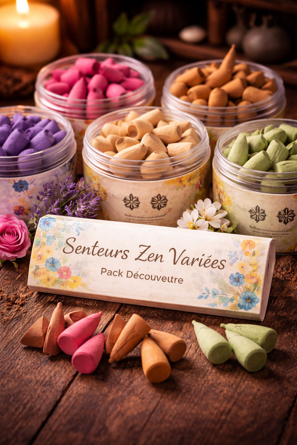 Encens Cônes Backflow – Recharge Parfumée pour Rituel Zen (40 pièces)
