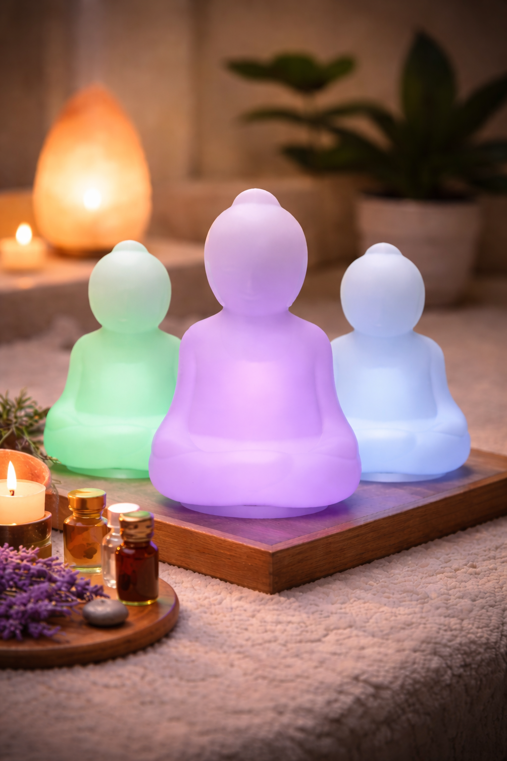 Lampe de respiration Bouddha – Guide lumineux de méditation et relaxation